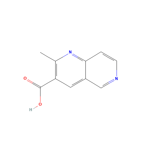 2-Methyl-1,6-naphthyridine-3-carboxylic acid (CAS: 387350-63-2) - Chemical Structure and Molecular Formula 