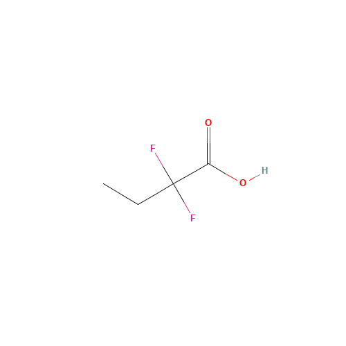 2,2-Difluorobutyric acid (CAS: 2366-62-3) - Chemical Structure and Molecular Formula 