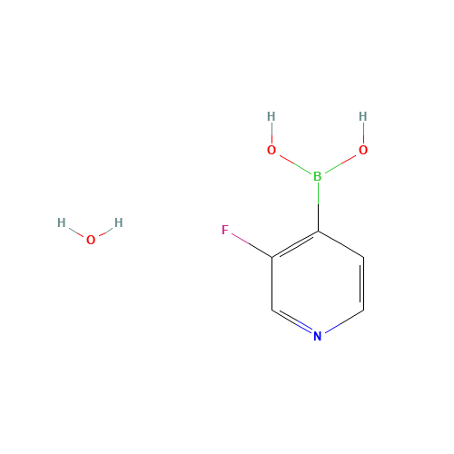 3-Fluoro-4-pyridineboronic acid hydrate (CAS: 1029880-18-9) - Chemical Structure and Molecular Formula 