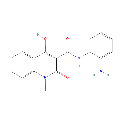 4-Hydroxy-1-methyl-2-oxo-1,2-dihydroquinoline-3-carboxylic acid (2-aminopheyl)amide (CAS: 151449-78-4) - Chemical Structure and Molecular Formula 