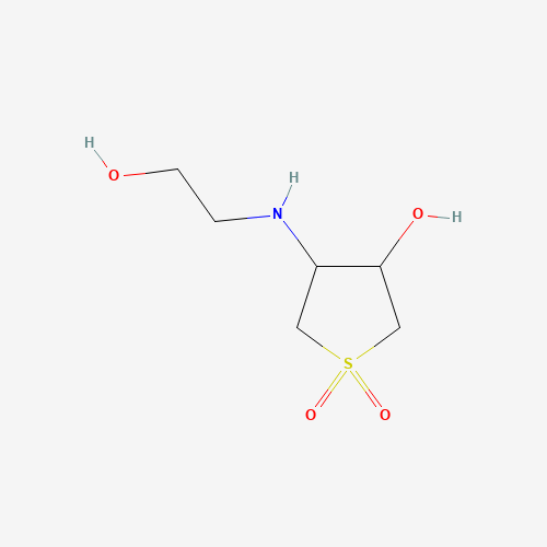 4-(2-Hydroxyethylamino)-1,1-dioxotetrahydro-1-lambda*6*-thiophen-3-ol (CAS: 302581-36-8) - Chemical Structure and Molecular Formula 