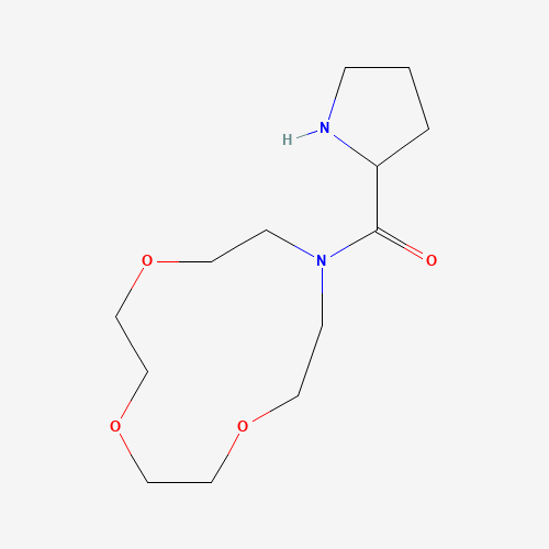 Pyrrolidin-2-yl-(1,4,7-trioxa-10-aza-cyclododec-10-yl)-methanone (CAS: 436811-22-2) - Chemical Structure and Molecular Formula 