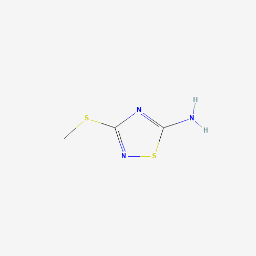 3-Methylsulfanyl[1,2,4]thiadiazol-5-ylamine (CAS: 6913-13-9) - Chemical Structure and Molecular Formula 