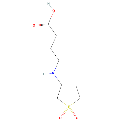 4-(1,1-Dioxotetrahydro-1lambda*6*-thiophen-3-yl-amino)butyric acid (CAS: 51070-62-3) - Related Chemical Product