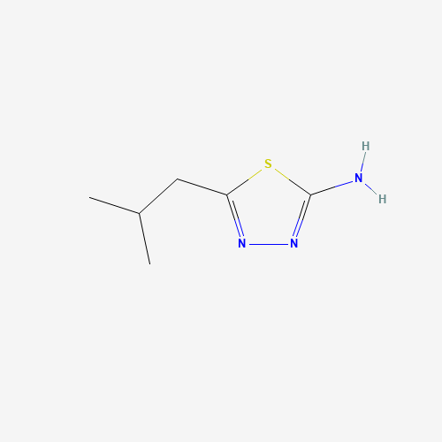 5-Isobutyl[1,3,4]thiadiazol-2-ylamine (CAS: 52057-89-3) - Chemical Structure and Molecular Formula 