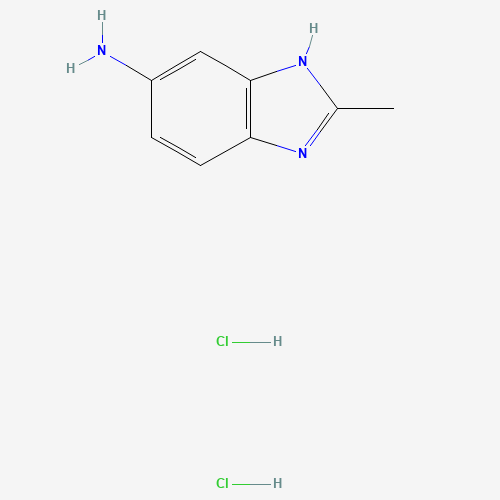 2-Methyl-3H-benzoimidazol-5-ylamine dihydrochloride (CAS: 23291-87-4) - Chemical Structure and Molecular Formula 