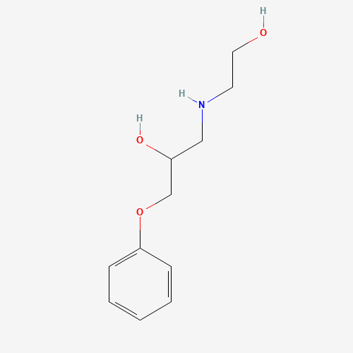 1-(2-Hydroxyethylamino)-3-phenoxy-propan-2-ol (CAS: 29607-93-0) - Chemical Structure and Molecular Formula 