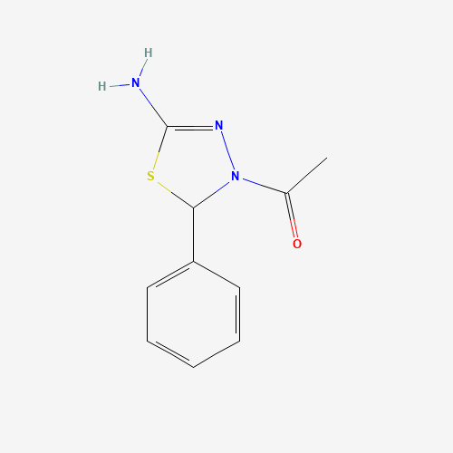 1-(5-Amino-2-phenyl-[1,3,4]thiadiazol-3-yl)-ethanone (CAS: 62236-09-3) - Chemical Structure and Molecular Formula 