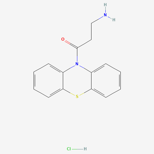 3-Amino-1-phenothiazin-10-yl-propan-1-one hydrochloride (CAS: 14359-62-7) - Chemical Structure and Molecular Formula 