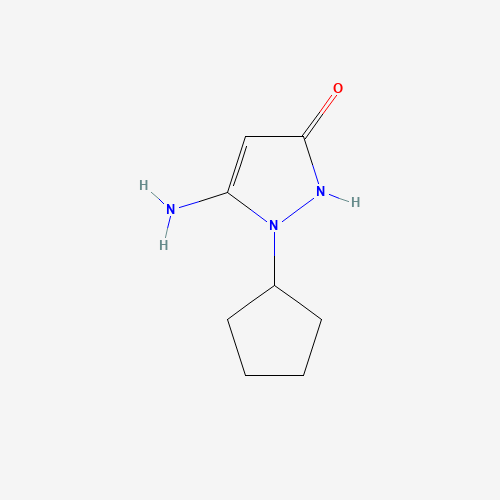 5-Amino-1-cyclopentyl-1H-pyrazol-3-ol (CAS: 436088-87-8) - Chemical Structure and Molecular Formula 