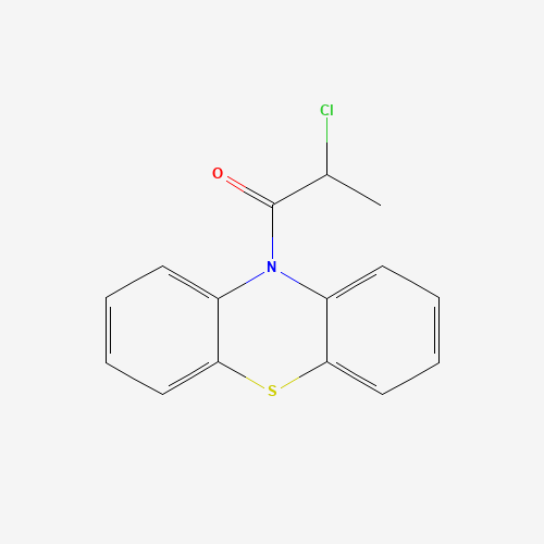 2-Chloro-1-phenothiazin-10-yl-propan-1-one (CAS: 38076-63-0) - Chemical Structure and Molecular Formula 