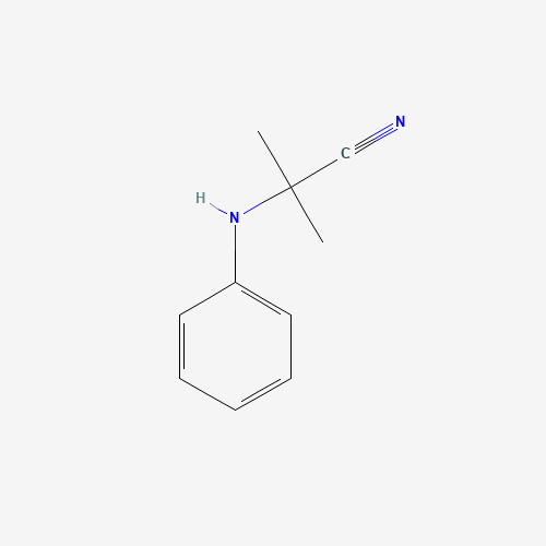 2-Methyl-2-phenylamino-propionitrile (CAS: 2182-38-9) - Chemical Structure and Molecular Formula 