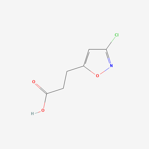 3-(3-Chloro-isoxazol-5-yl)-propionic acid (CAS: 80403-82-3) - Chemical Structure and Molecular Formula 