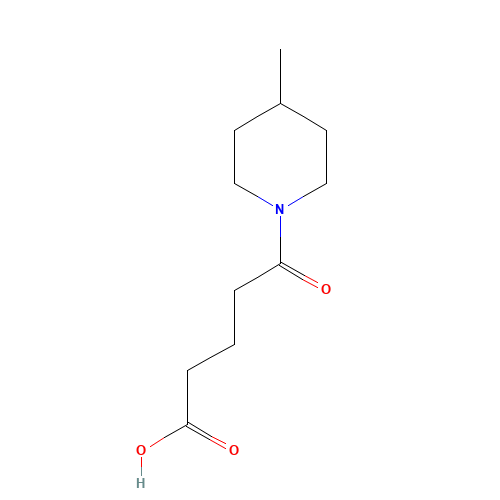 5-(4-Methyl-piperidin-1-yl)-5-oxo-pentanoic acid (CAS: 436087-10-4) - Chemical Structure and Molecular Formula 
