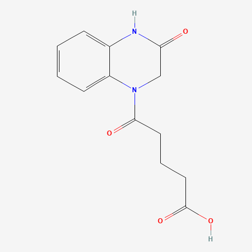 5-Oxo-5-(3-oxo-3,4-dihydro-2H-quinoxalin-1-yl)-pentanoic acid (CAS: 436088-60-7) - Chemical Structure and Molecular Formula 