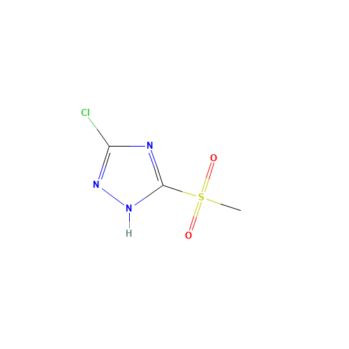 3-Chloro-5-methanesulfonyl-1H-[1,2,4]triazole (CAS: 346631-06-9) - Chemical Structure and Molecular Formula 