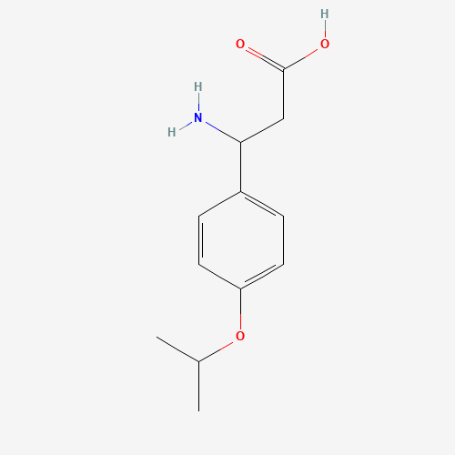 3-Amino-3-(4-isopropoxy-phenyl)-propionic acid (CAS: 311321-19-4) - Chemical Structure and Molecular Formula 