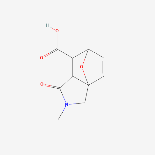 3-Methyl-4-oxo-10-oxa-3-aza-tricyclo[5.2.1.0*1,5*]dec-8-ene-6-carboxylic acid (CAS: 163180-68-5) - Chemical Structure and Molecular Formula 
