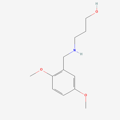 3-(2,5-Dimethoxy-benzylamino)-propan-1-ol (CAS: 40171-91-3) - Chemical Structure and Molecular Formula 