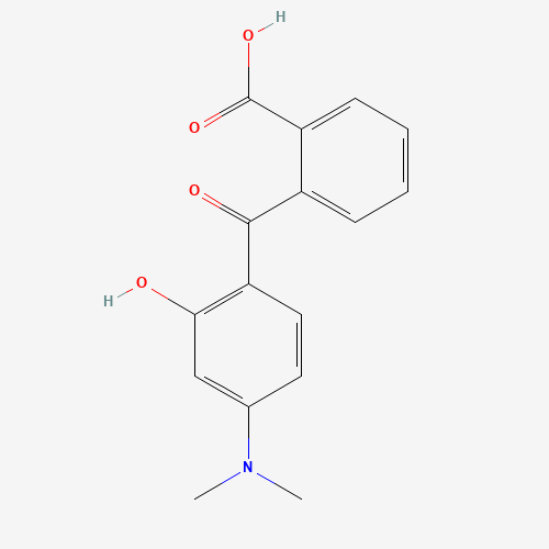 2-(4-Dimethylamino-2-hydroxy-benzoyl)-benzoic acid (CAS: 24460-11-5) - Chemical Structure and Molecular Formula 