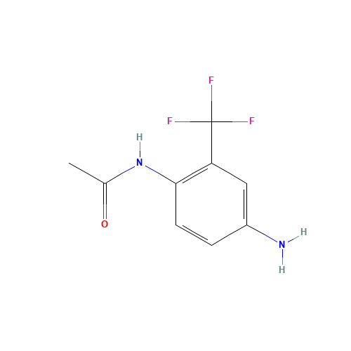 4-Amino-2-(trifluoromethyl)acetanilide (CAS: 134514-34-4) - Chemical Structure and Molecular Formula 