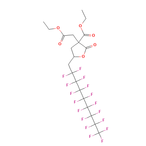 3-(Carbethoxy)-3-(methylcarbethoxy)-5-(1H,1H-perfluorononyl)- -butyrolactone (CAS: 674786-75-5) - Chemical Structure and Molecular Formula 