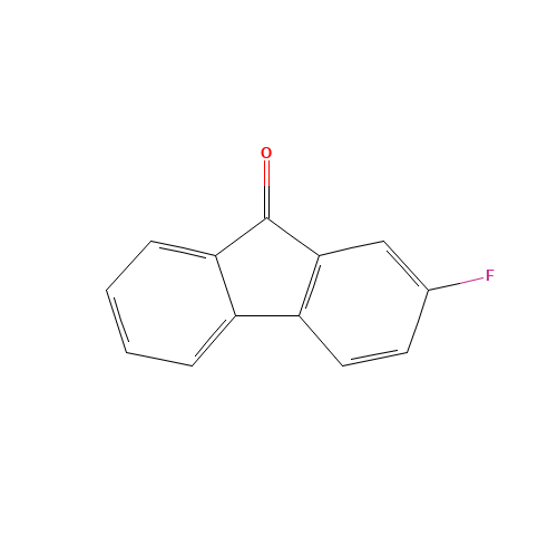 2-Fluoro-9-fluorenone (CAS: 343-01-1) - Chemical Structure and Molecular Formula 
