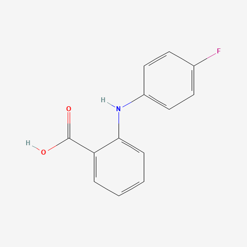 N-(4-Fluorophenyl)anthranilic acid (CAS: 54-60-4) - Chemical Structure and Molecular Formula 