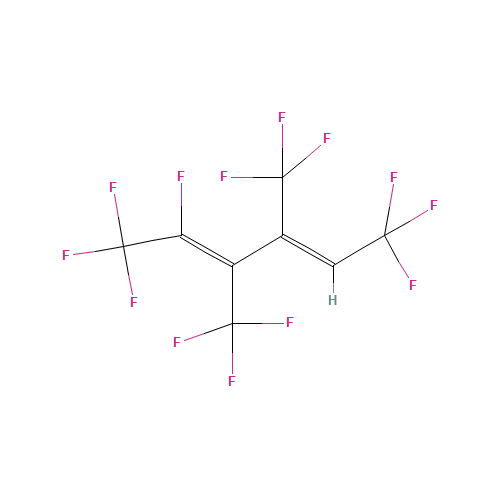 5H-Perfluoro-3,4-bis(trifluoromethyl)-hexa-2,4-diene (CAS: 104047-06-5) - Chemical Structure and Molecular Formula 