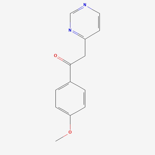 1-(4-Methoxyphenyl)-2-pyrimidin-4-ylethanone (CAS: 36827-95-9) - Chemical Structure and Molecular Formula 
