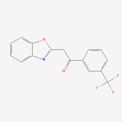 2-(1,3-Benzoxazol-2-yl)-1-[3-(trifluoromethyl)-phenyl]ethanone (CAS: 849021-37-0) - Chemical Structure and Molecular Formula 