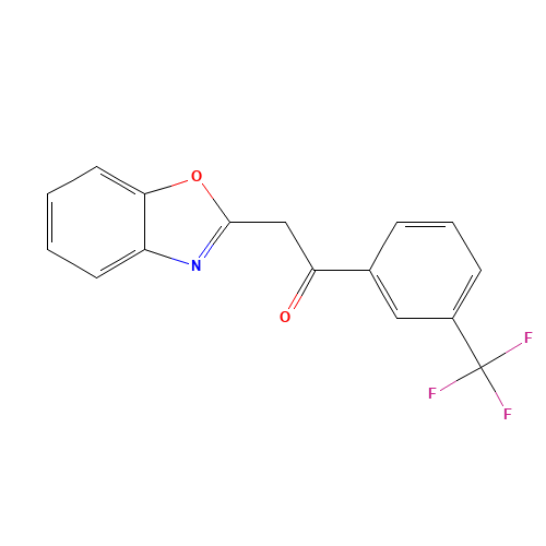 2-(1,3-Benzoxazol-2-yl)-1-[3-(trifluoromethyl)-phenyl]ethanone (CAS: 849021-37-0) - Chemical Structure and Molecular Formula 