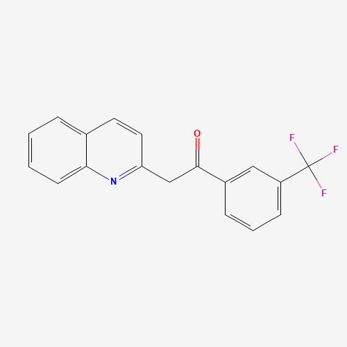 2-Quinolin-2-yl-1-[3-(trifluoromethyl)phenyl]-ethanone (CAS: 849021-38-1) - Chemical Structure and Molecular Formula 