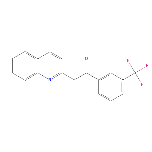 2-Quinolin-2-yl-1-[3-(trifluoromethyl)phenyl]-ethanone (CAS: 849021-38-1) - Chemical Structure and Molecular Formula 