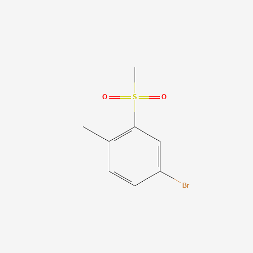 4-Bromo-1-methyl-2-(methylsulfonyl)benzene (CAS: 254887-17-7) - Chemical Structure and Molecular Formula 