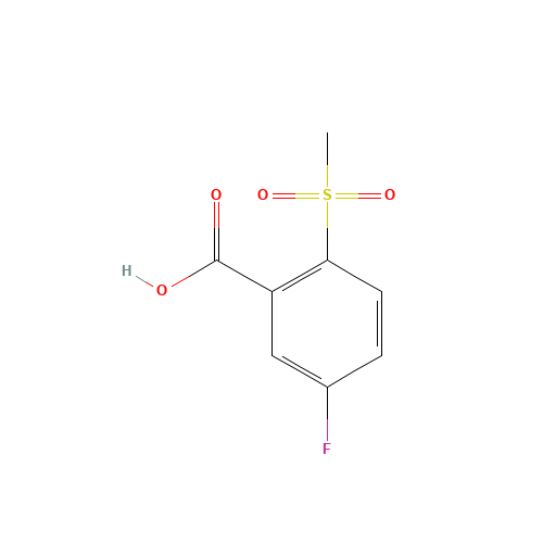 5-Fluoro-2-(methylsulfonyl)benzoic acid (CAS: 773873-55-5) - Chemical Structure and Molecular Formula 