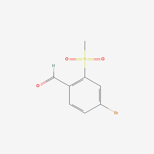 4-Bromo-2-(methylsulfonyl)benzaldehyde (CAS: 849035-77-4) - Chemical Structure and Molecular Formula 