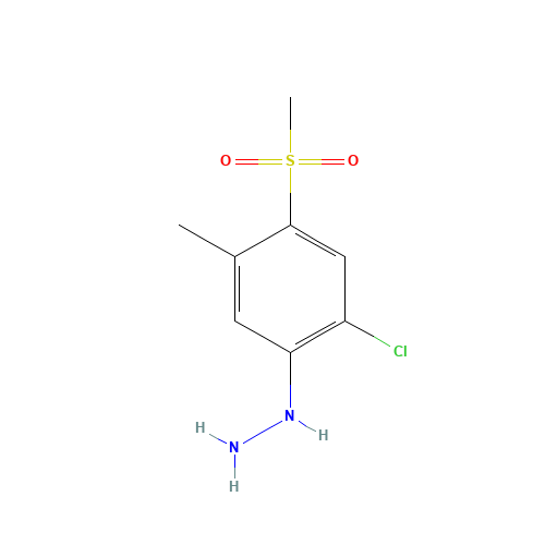 [2-Chloro-5-methyl-4-(methylsulfonyl)phenyl]-hydrazine (CAS: 849035-85-4) - Chemical Structure and Molecular Formula 