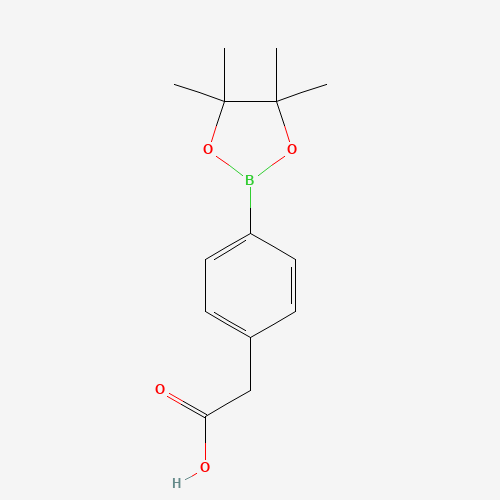 4-(Dihydroxyborane)phenylacetic acid pinacol ester (CAS: 797755-07-8) - Chemical Structure and Molecular Formula 