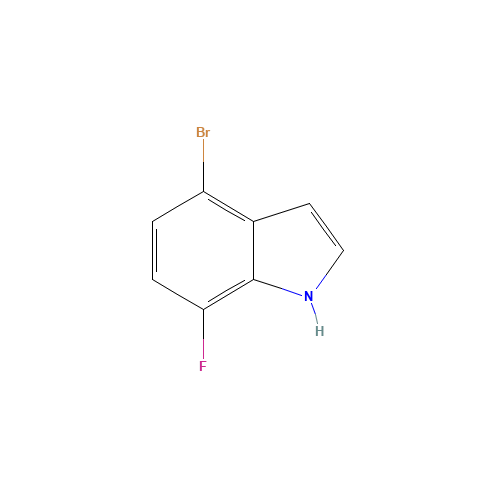 4-Bromo-7-fluoroindole (CAS: 883500-66-1) - Chemical Structure and Molecular Formula 