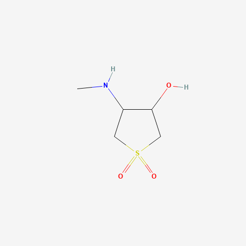 4-Methylamino-1,1-dioxo-tetrahydro-1lambda*6*-thiophen-3-ol (CAS: 66419-61-2) - Chemical Structure and Molecular Formula 