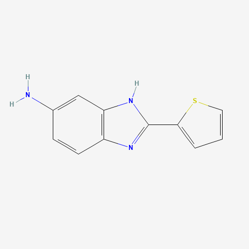 2-Thiophen-2-yl-1H-benzoimidazol-5-ylamine (CAS: 51759-47-8) - Chemical Structure and Molecular Formula 