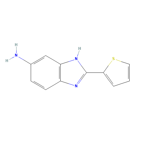 2-Thiophen-2-yl-1H-benzoimidazol-5-ylamine (CAS: 51759-47-8) - Chemical Structure and Molecular Formula 