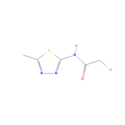 2-Chloro-N-(5-methyl-[1,3,4]thiadiazol-2-yl)-acetamide (CAS: 21521-87-9) - Chemical Structure and Molecular Formula 
