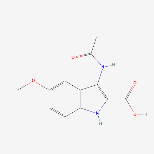 3-Acetylamino-5-methoxy-1H-indole-2-carboxylic acid (CAS: 97310-92-4) - Chemical Structure and Molecular Formula 