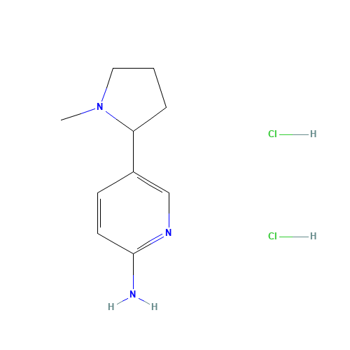 5-(1-Methyl-pyrrolidin-2-yl)-pyridin-2-ylamine dihydrochloride (CAS: 104395-87-1) - Chemical Structure and Molecular Formula 