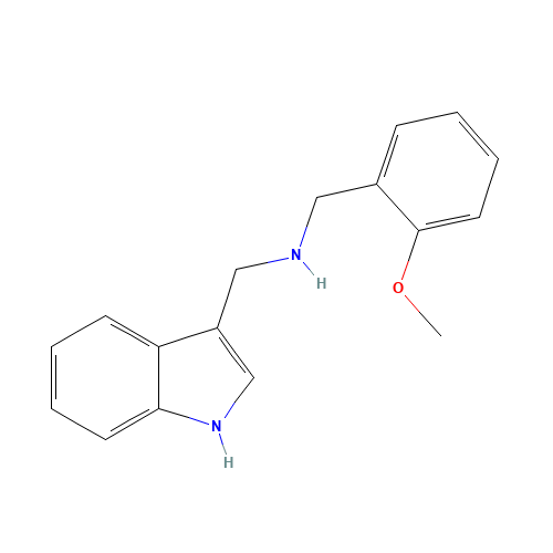 (1H-Indol-3-ylmethyl)-(2-methoxy-benzyl)-amine (CAS: 625409-25-8) - Chemical Structure and Molecular Formula 