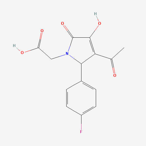 [3-Acetyl-2-(4-fluoro-phenyl)-4-hydroxy-5-oxo-2,5-dihydro-pyrrol-1-yl]-acetic acid (CAS: 309270-57-3) - Related Chemical Product