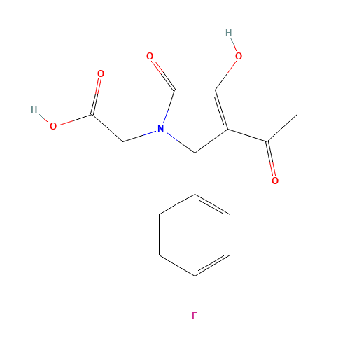 [3-Acetyl-2-(4-fluoro-phenyl)-4-hydroxy-5-oxo-2,5-dihydro-pyrrol-1-yl]-acetic acid (CAS: 309270-57-3) - Related Chemical Product