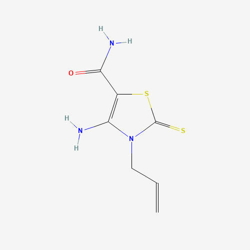 3-Allyl-4-amino-2-thioxo-2,3-dihydro-thiazole-5-carboxylic acid amide (CAS: 7157-91-7) - Chemical Structure and Molecular Formula 